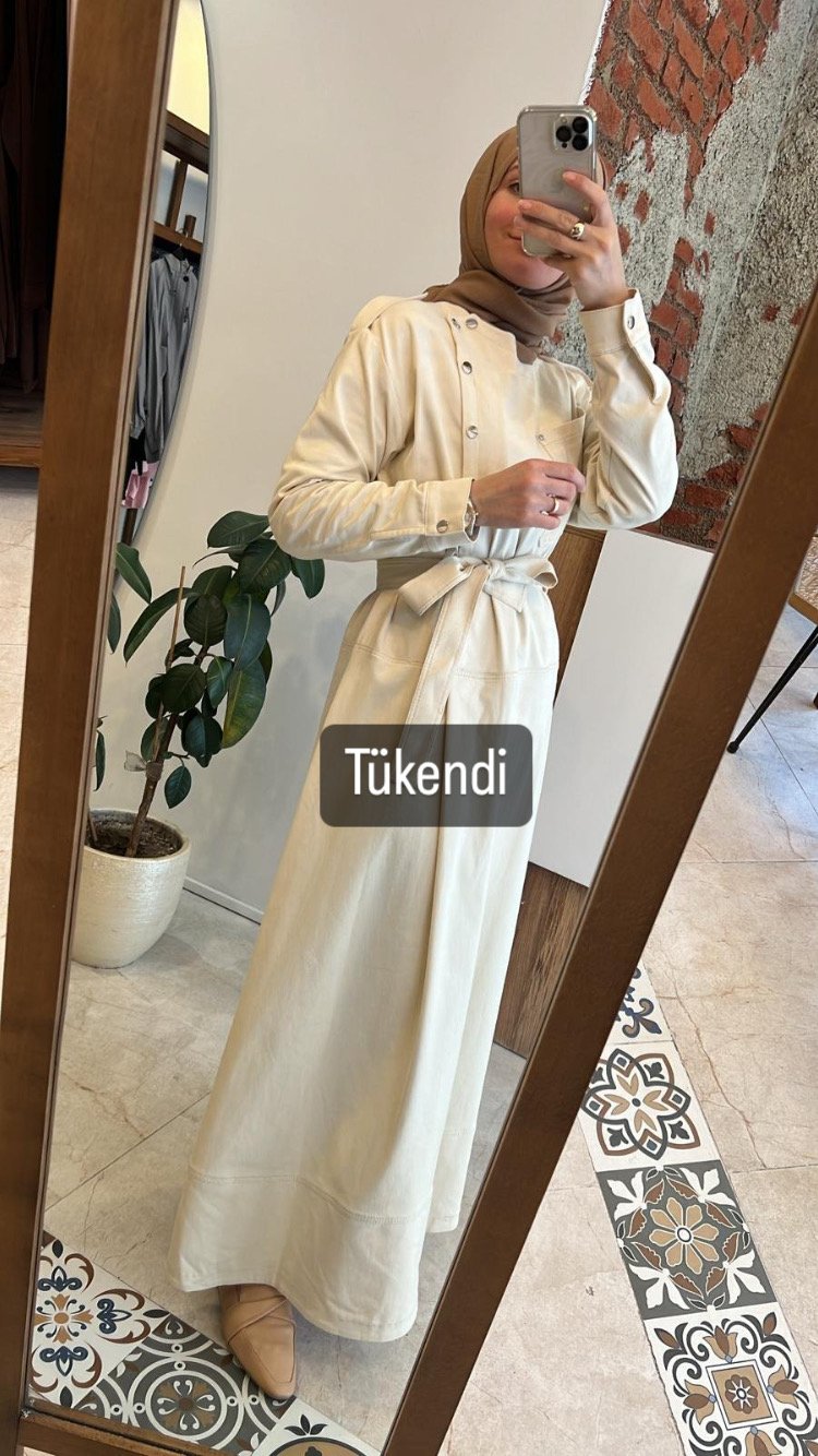 Gabardin Kumaş Uzun Elbise Ceremony 